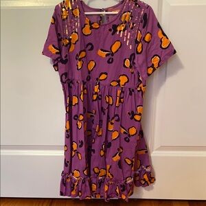 Purple Sequined Leopard Dress